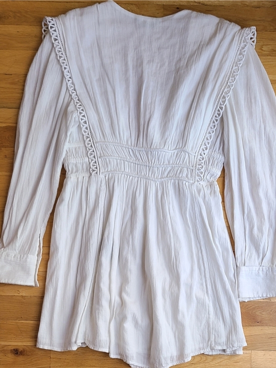 🆕️Isabel Marant Yaxo Dress White Summer Chic Clean Girl Sz US Medium France 38 - Picture 7 of 16